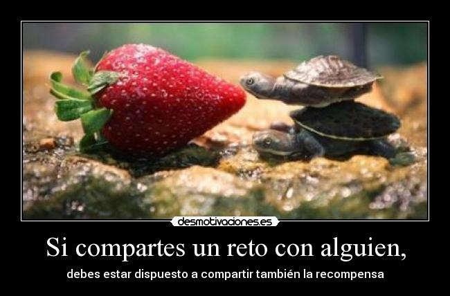 Si compartes un reto con alguien, -