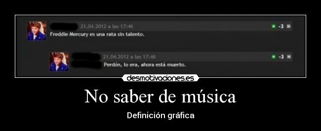 No saber de música - Definición gráfica