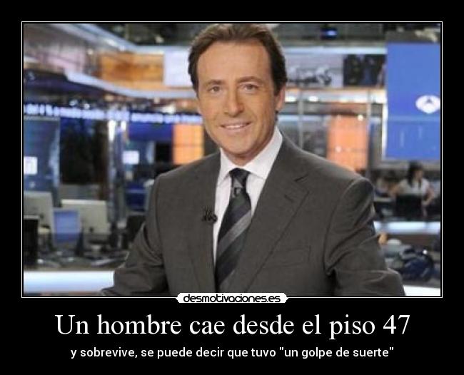 Un hombre cae desde el piso 47 - y sobrevive, se puede decir que tuvo un golpe de suerte