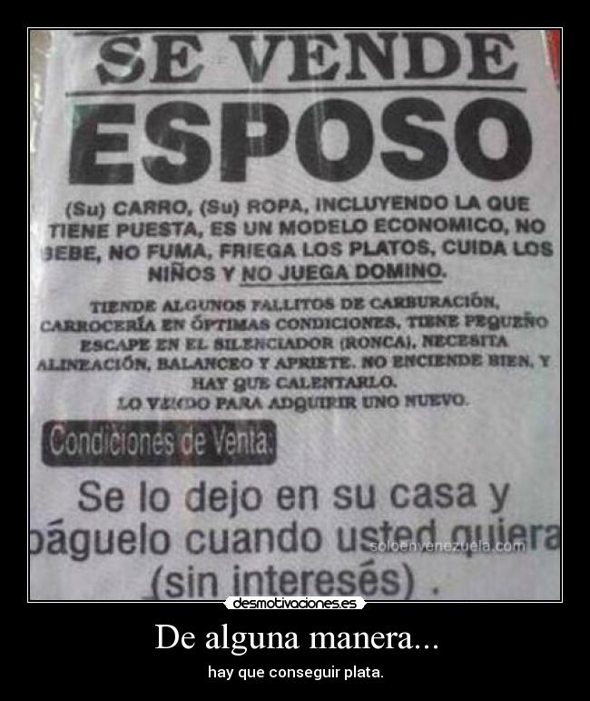 De alguna manera... - 