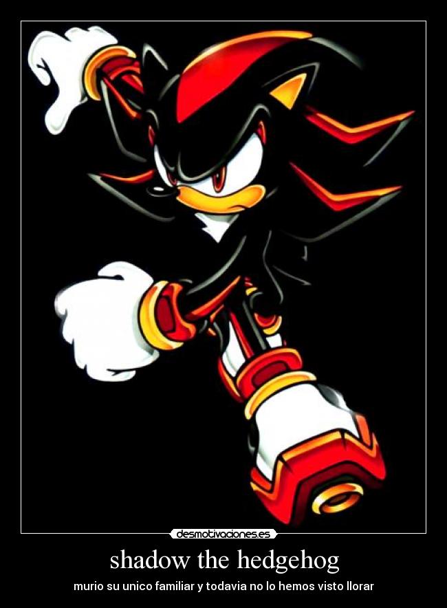 shadow the hedgehog - murio su unico familiar y todavia no lo hemos visto llorar