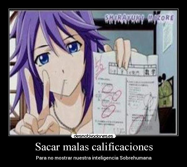 Sacar malas calificaciones - 