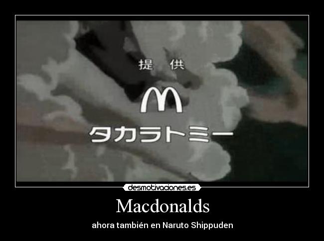 Macdonalds - ahora también en Naruto Shippuden