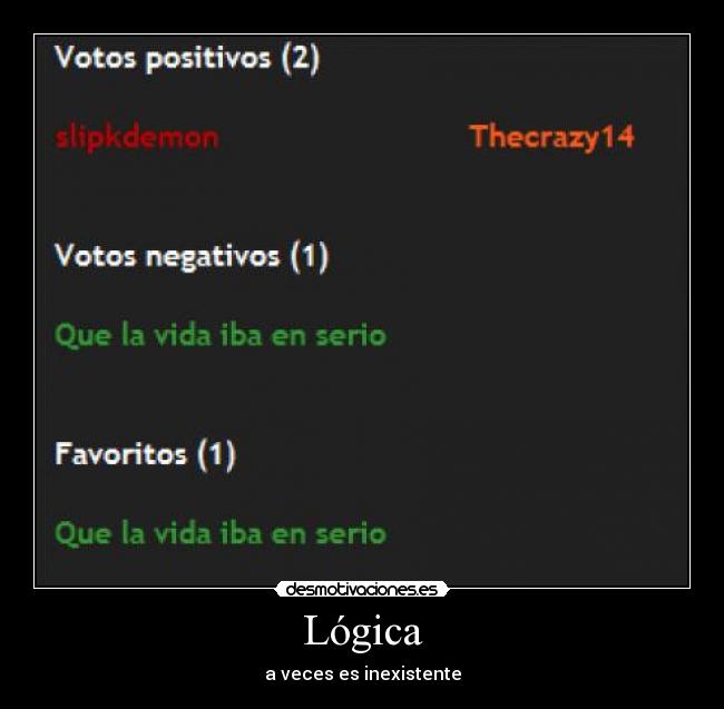 Lógica - a veces es inexistente