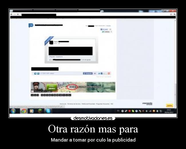 Otra razón mas para - Mandar a tomar por culo la publicidad