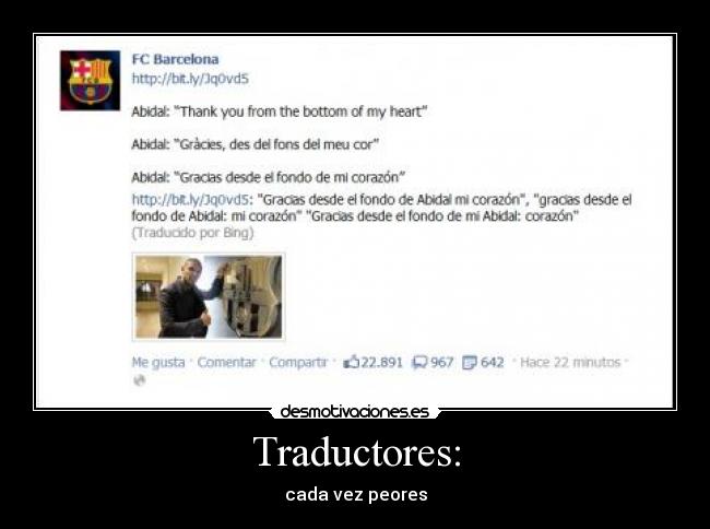 Traductores: - cada vez peores