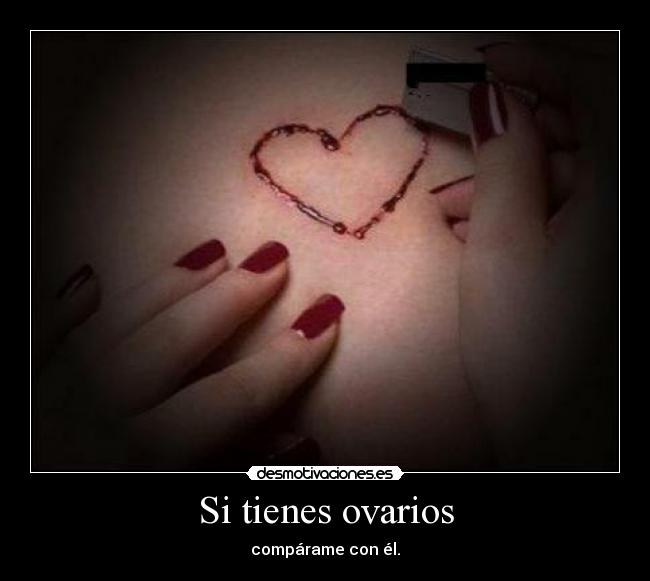 Si tienes ovarios - compárame con él.