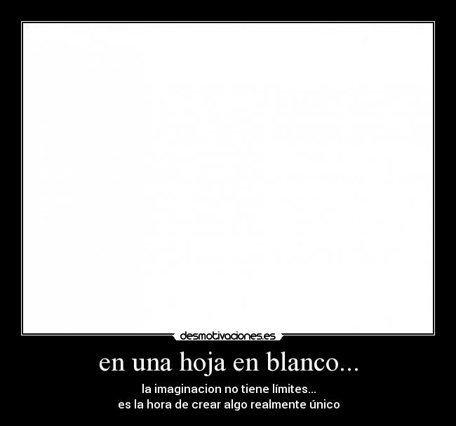 en una hoja en blanco... - 