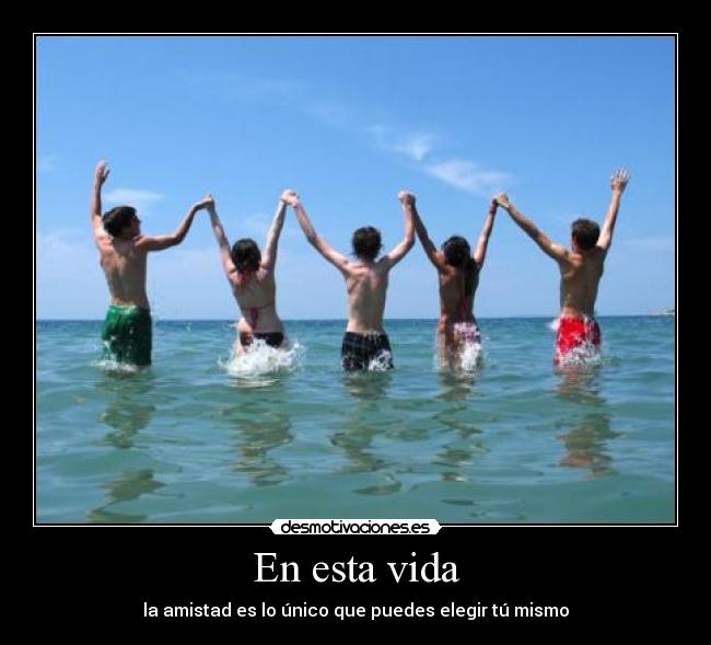 En esta vida - la amistad es lo único que puedes elegir tú mismo