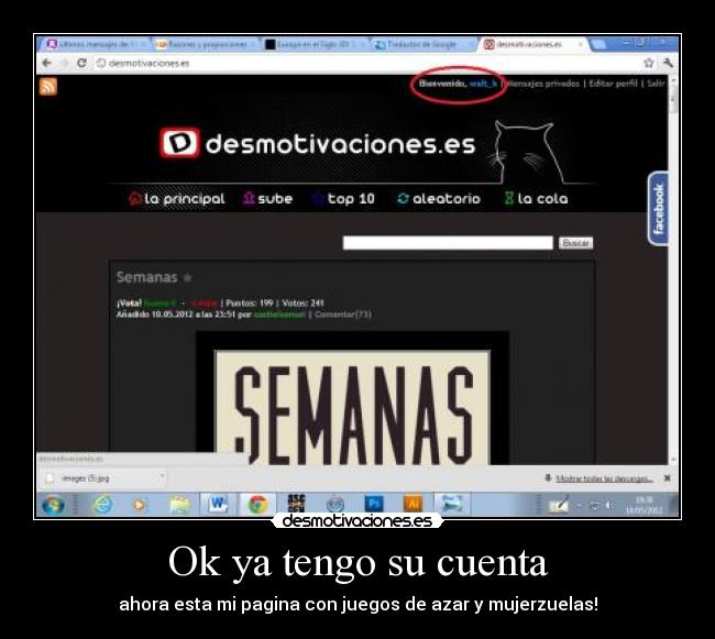 Ok ya tengo su cuenta -