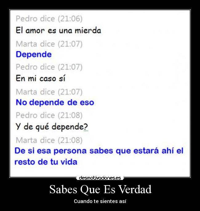 Sabes Que Es Verdad -