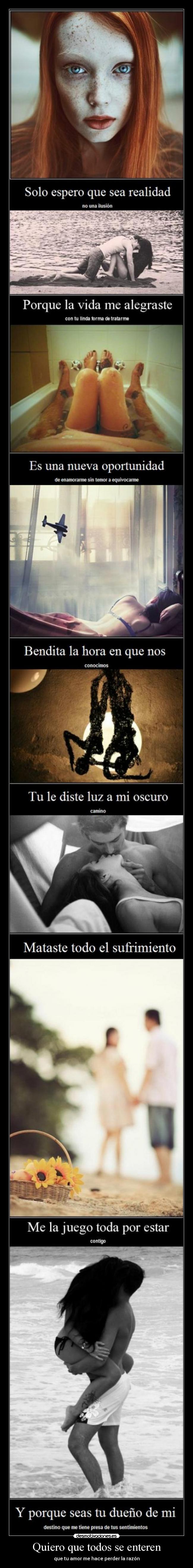 Quiero que todos se enteren -