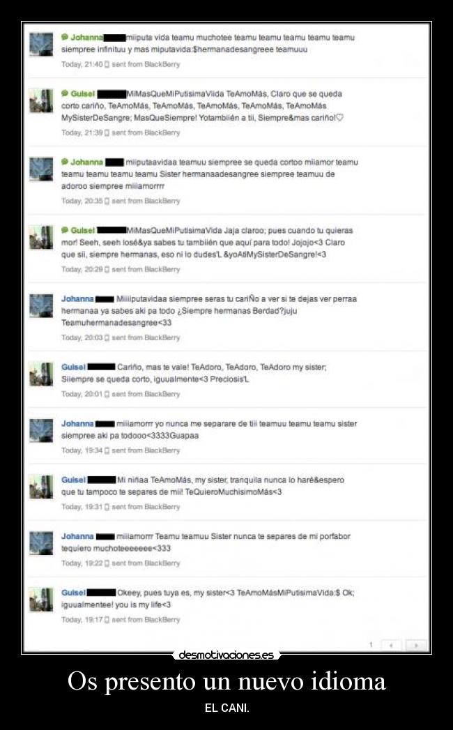 Os presento un nuevo idioma - EL CANI.