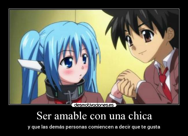 Ser amable con una chica -