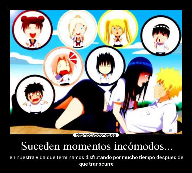 carteles anime amor hinata naruto suikyou suceden momentos incomodos desmotivaciones