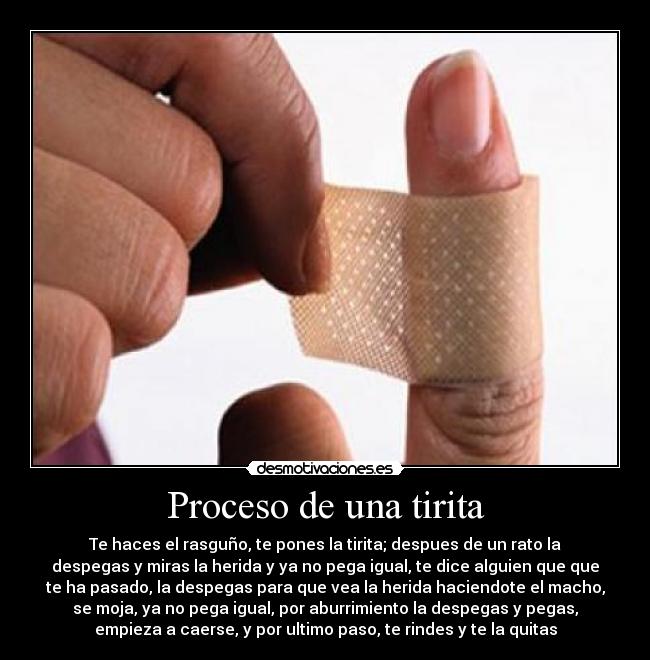 Proceso de una tirita -