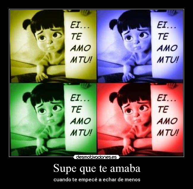 Supe que te amaba - 