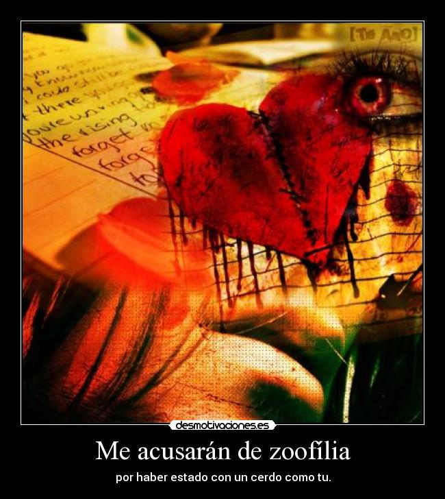 Me acusarán de zoofília -