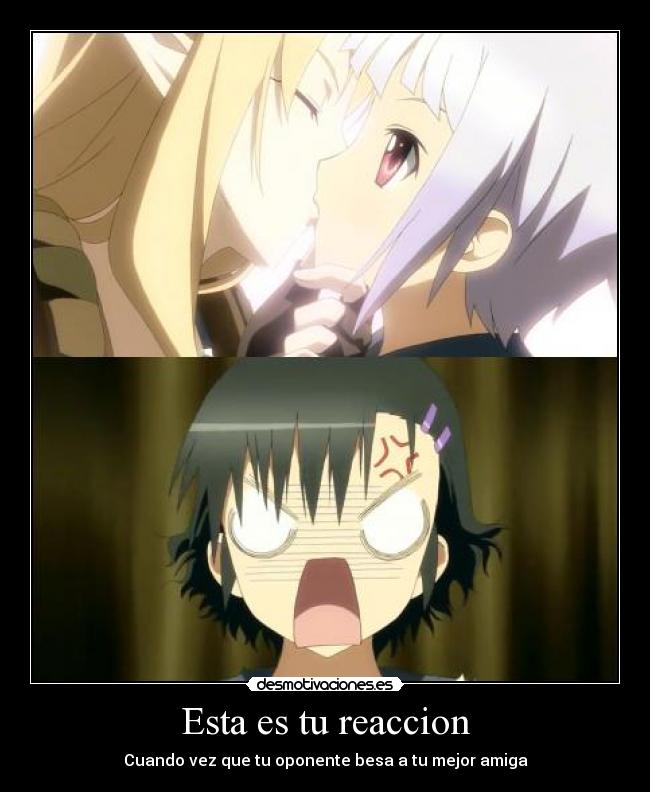 carteles anime upotte sig funco beso yuri desmotivaciones