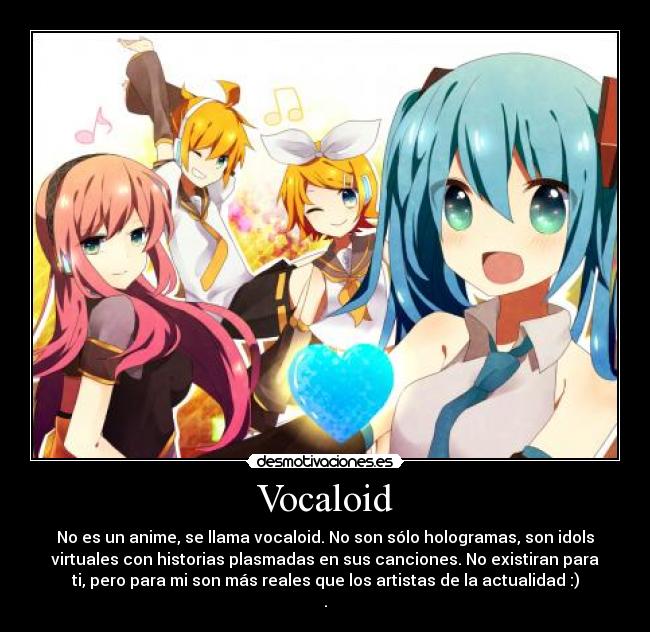 carteles hatsuke miku len kagamine rin kagamine luka megurine vocaloid family desmotivaciones