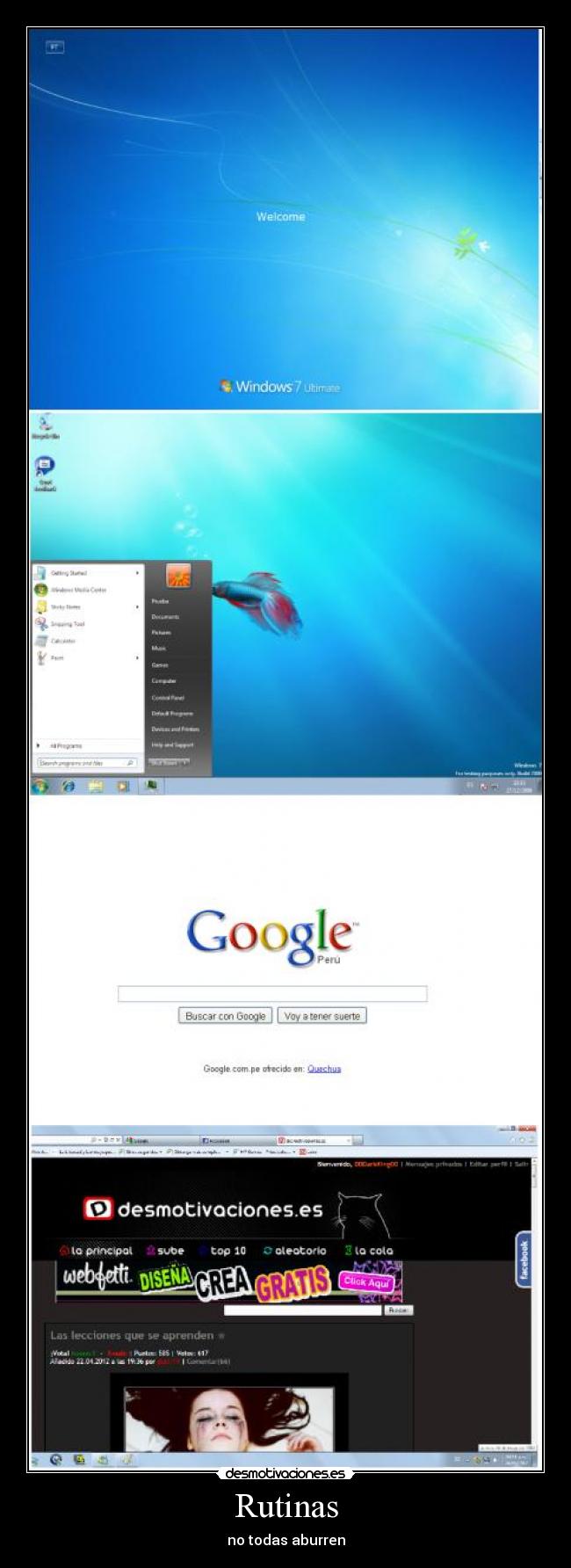 Rutinas - no todas aburren