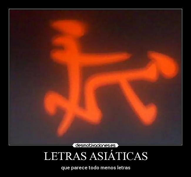 LETRAS ASIÁTICAS - 