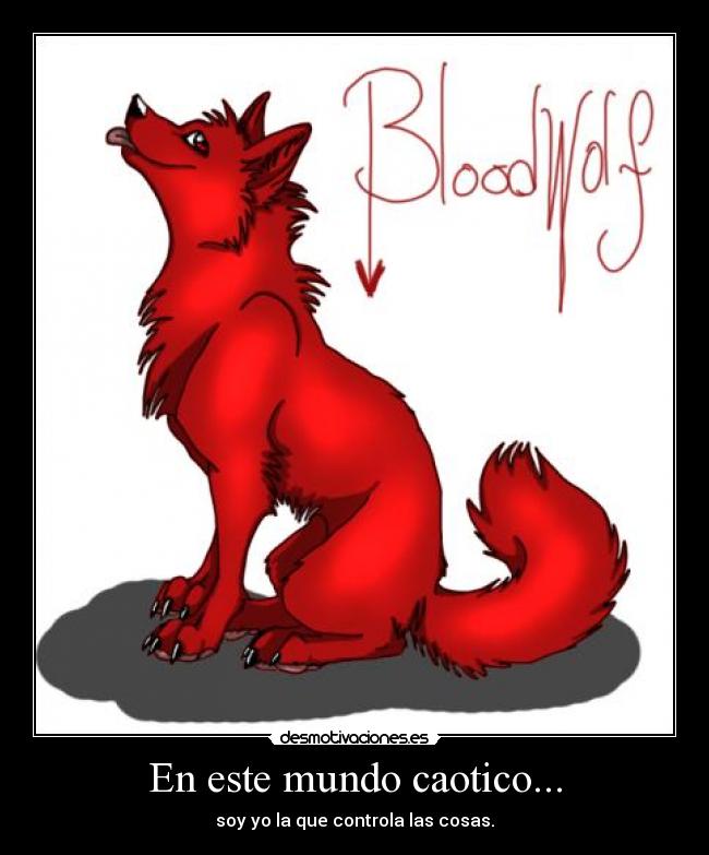 En este mundo caotico... - soy yo la que controla las cosas.