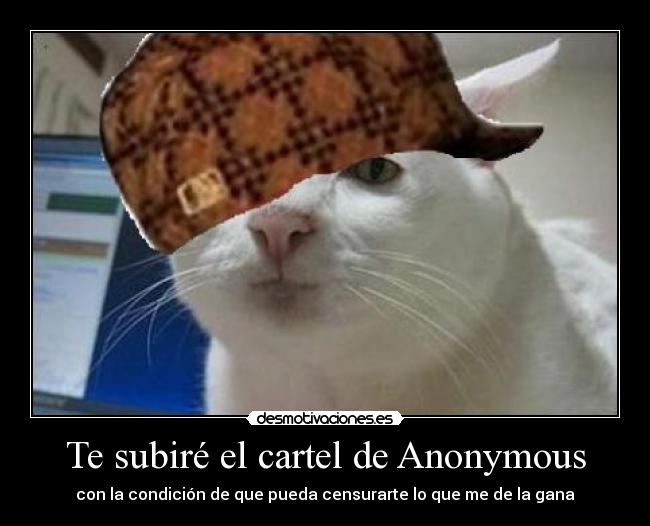 Te subiré el cartel de Anonymous - 