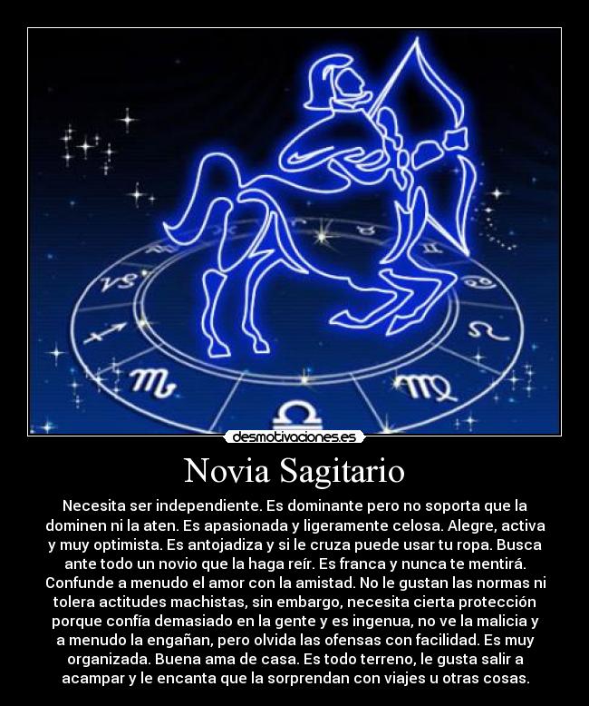 carteles novia sagitario desmotivaciones