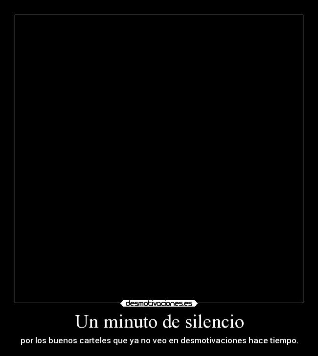 Un minuto de silencio -