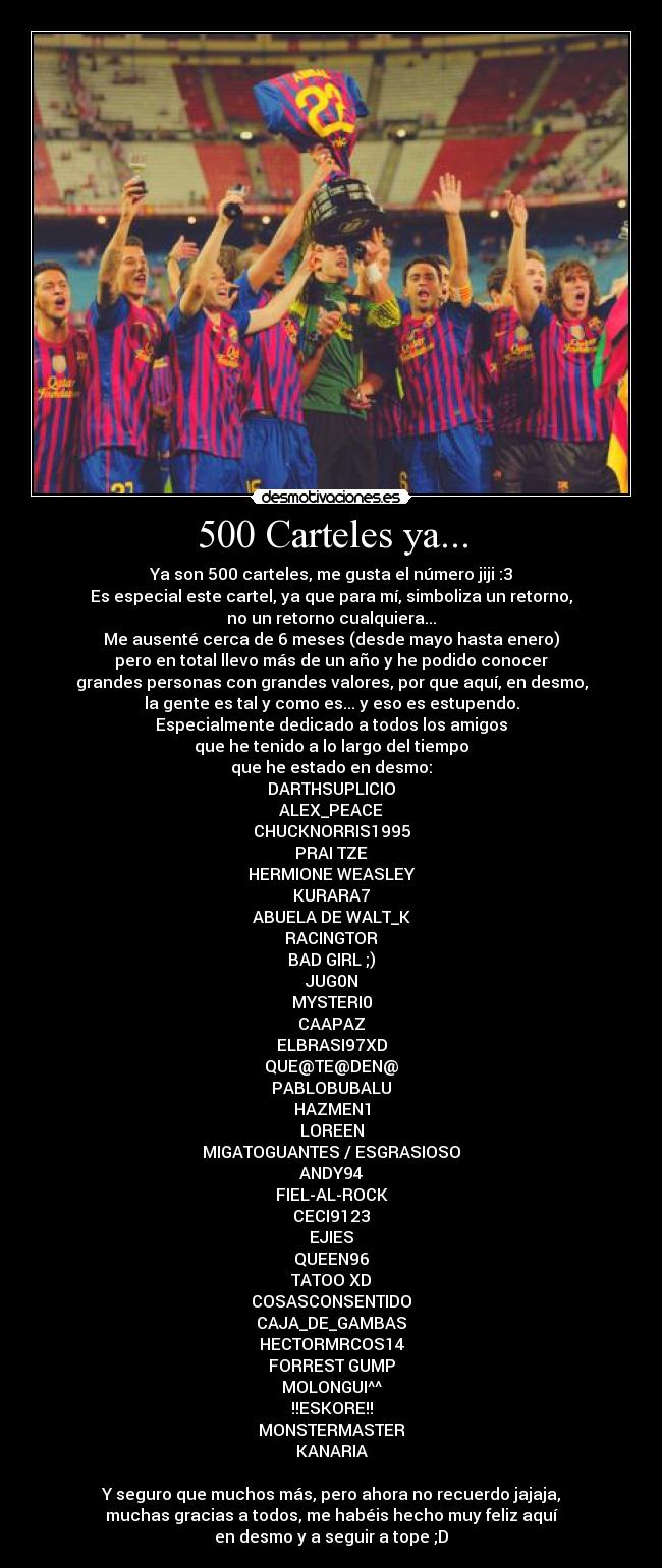 500 Carteles ya... -