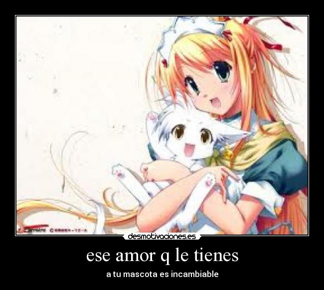 ese amor q le tienes - a tu mascota es incambiable