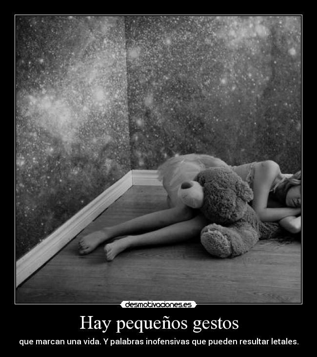 Hay pequeños gestos -