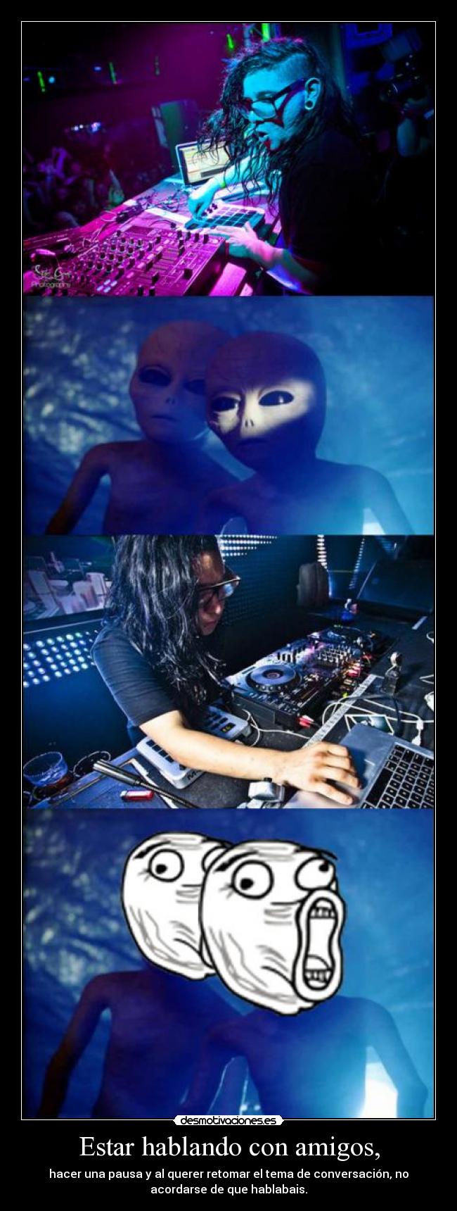 Estar hablando con amigos, - 