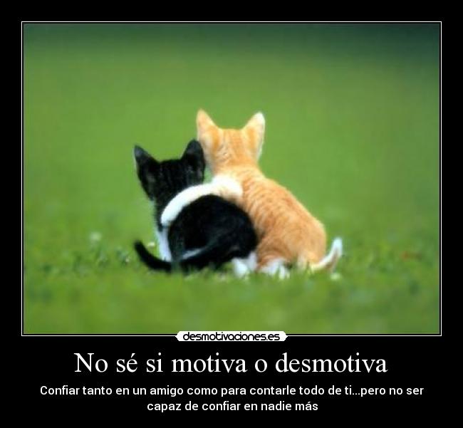 No sé si motiva o desmotiva -