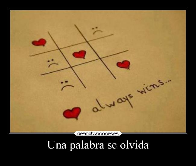 Una palabra se olvida - 