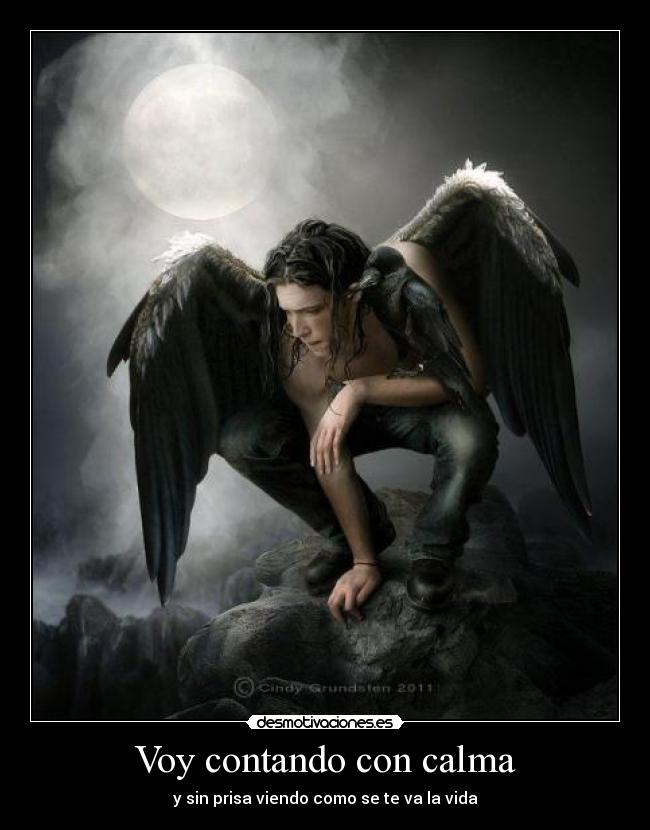 Voy contando con calma - y sin prisa viendo como se te va la vida