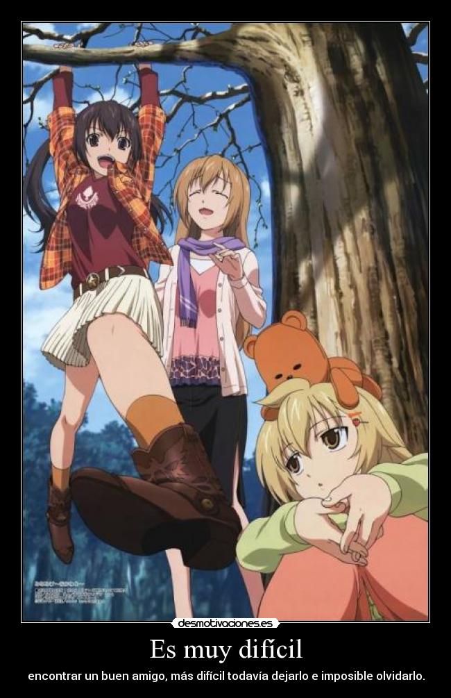 carteles anime girls amigos desmotivaciones