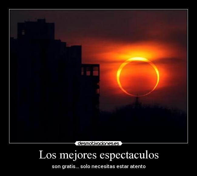 Los mejores espectaculos - son gratis... solo necesitas estar atento