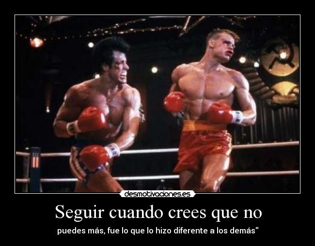 Seguir cuando crees que no -