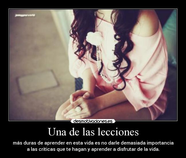Una de las lecciones -
