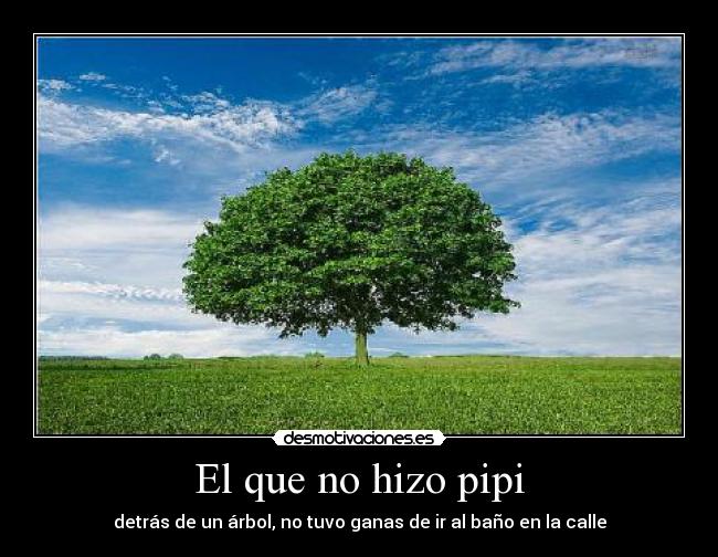 El que no hizo pipi -