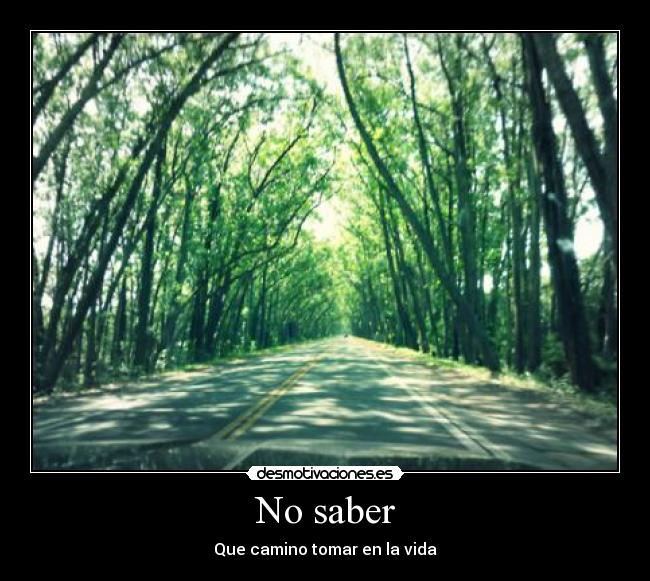No saber - 