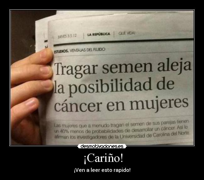 carteles semen tragar posibilidad cancer carino mujeres desmotivaciones