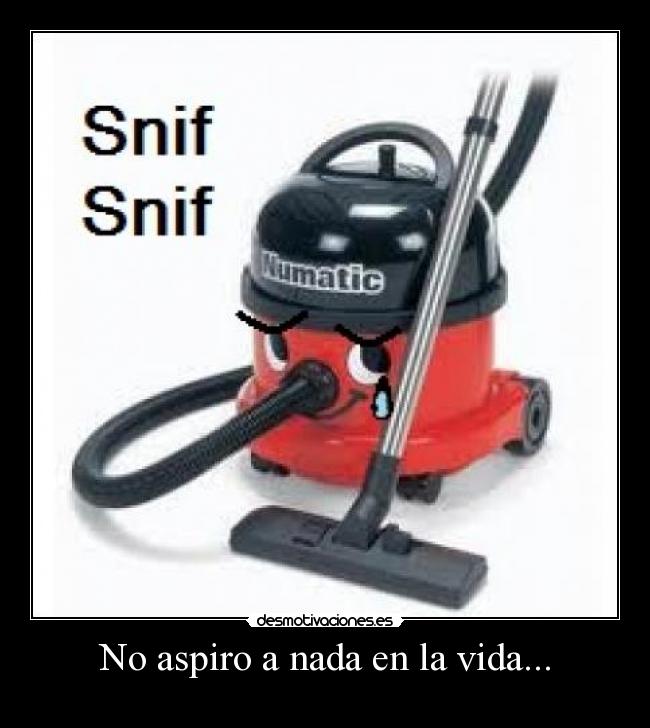 No aspiro a nada en la vida... -