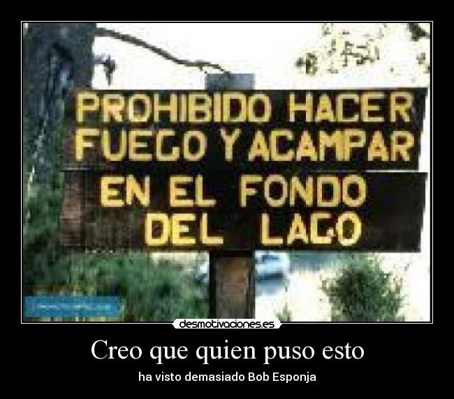 Creo que quien puso esto - ha visto demasiado Bob Esponja