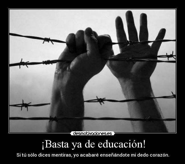 carteles deivod basta educacion forevercat hello mentiras dedo corazon desmotivaciones