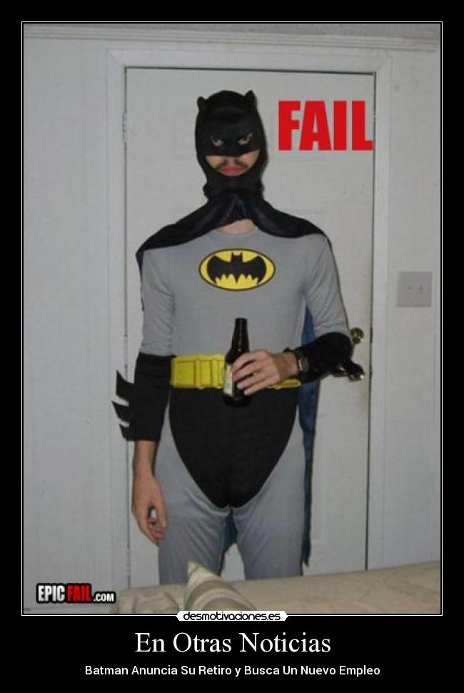 En Otras Noticias - Batman Anuncia Su Retiro y Busca Un Nuevo Empleo