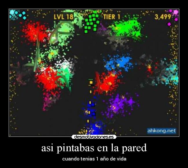 asi pintabas en la pared - cuando tenias 1 año de vida