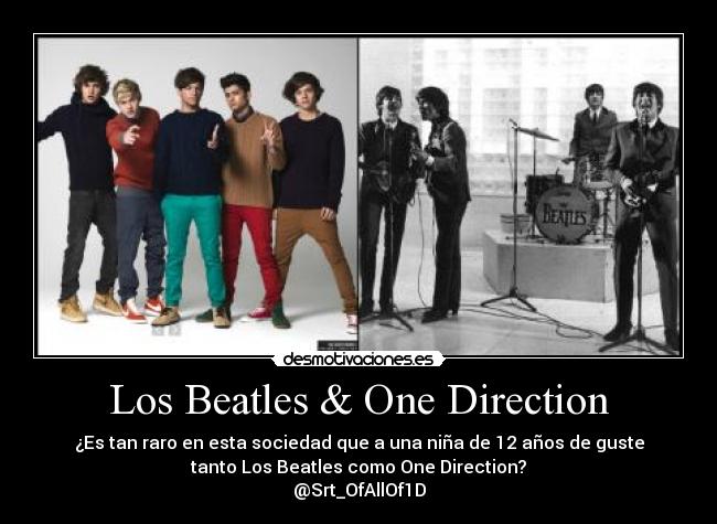 carteles one direction los beatles desmotivaciones